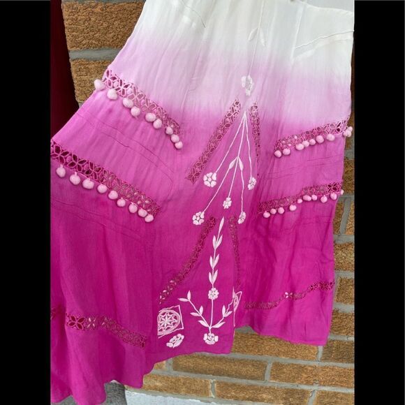 ASOS Pink Premium Cold Shoulder Dip Dye Victoriana dress size 4 - Picture 6 of 10